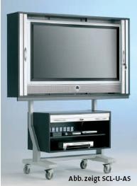 Fahrbarer Schrank für Flat-Screens bis 132cm Breite und 92cm Höhe
